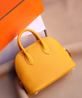 에르메스 미니 볼리드백 앰버 옐로우 금장 에버컬러